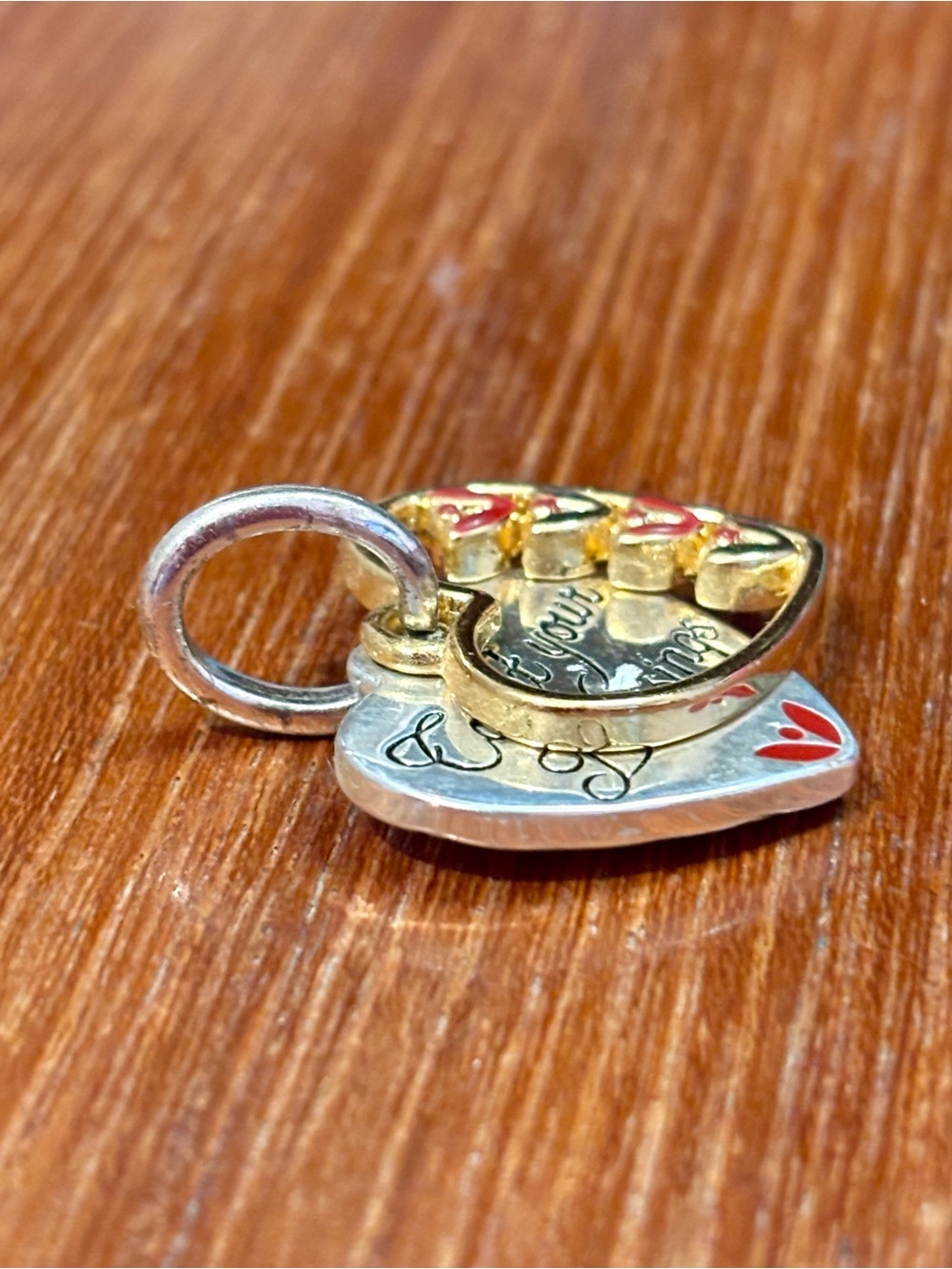 🦃Listing! Brighton Grateful charm Gold Silver Heart reads Count your Blessings - Picture 5 of 8